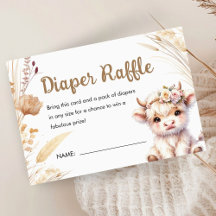 Holy Koe Baby shower Schattige Boho Luier Raffle