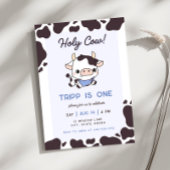 Holy Koe Blue Boy Verjaardagsuitnodiging Kaart