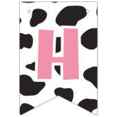Holy Koe Boerderij Theme Koe Print Happy Birthday Vlaggetjes (Tweede vlag)