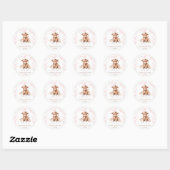 Holy Koe Boho Baby shower meisje Ronde Sticker (Vel)