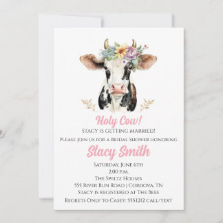 Holy Koe Bridal Shower Uitnodiging