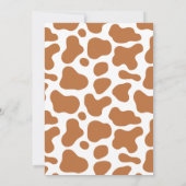 Holy Koe Brown Rustic Chic 1e Baby Verjaardag Kaart (Achterkant)