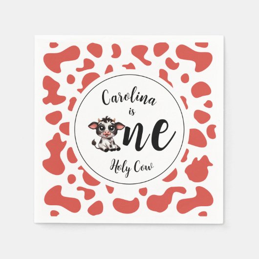 Holy Koe Coral Pink Servet (Voorkant)