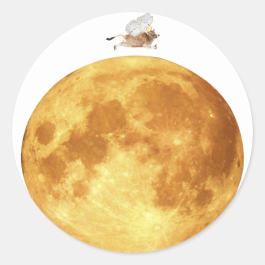 Holy Koe Envelope Seals Ronde Sticker (Voorkant)