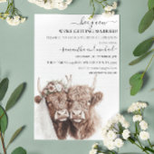 Holy Koe Highland bruidegom bruiloft Kaart