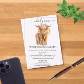 Holy Koe Highland Calf Baby shower Acryl Uitnodigingen