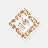 Holy Koe I'm One Brown Print 1e Baby Verjaardag Servet (Hoek)