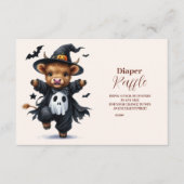 Holy Koe Little Boo Halloween Baby Raffle Diapper Informatiekaartje (Voorkant)