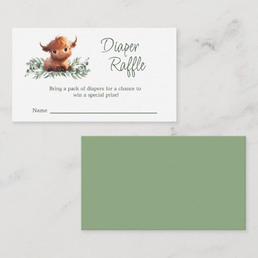 HOLY KOE LUIER RAFFLE Enclosure Kaart (Voorkant / Achterkant)