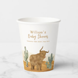 Holy Koe Minimal Boho Cactus Desert Baby shower Papieren Bekers