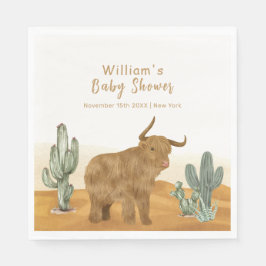 Holy Koe minimal Boho Cactus Desert Baby shower Servet