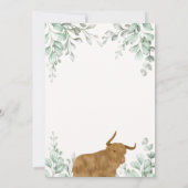 Holy Koe Minimalist Boho Greenery Baby shower Kaart (Achterkant)