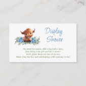 HOLY KOE MODERN BLAUW BABY SHOWER DISPLAY DOUCHE INFORMATIEKAARTJE (Voorkant)