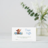 HOLY KOE MODERN BLUE BABY SHOWER LUIERRAFFEL INFORMATIEKAARTJE (Staand voorkant)