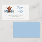 HOLY KOE MODERN BLUE BABY SHOWER LUIERRAFFEL INFORMATIEKAARTJE (Voorkant / Achterkant)