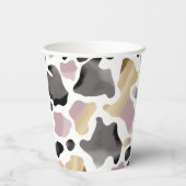 Holy Koe Rustic Baby shower Papieren bekers (Achterkant)