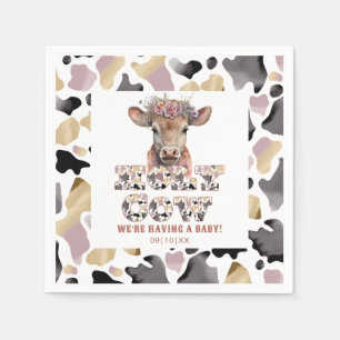 Holy Koe Rustic Baby shower Party Servetten