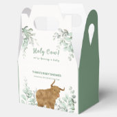 Holy Koe Rustic Boho Greenery Baby shower Bedankdoosjes (Geopend)