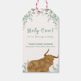 Holy Koe Rustic Boho Greenery Baby shower Cadeaulabel