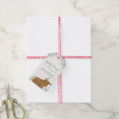 Holy Koe Rustic Boho Greenery Baby shower Cadeaulabel (Met Touw)