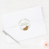 Holy Koe Rustic Boho Greenery Baby shower Ronde Sticker (Envelop)