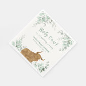 Holy Koe Rustic Boho Greenery Baby shower Servet (Hoek)