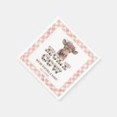 Holy Koe Rustic Plaid Baby shower servetten (Hoek)