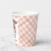 Holy Koe Twins Rustic Baby shower Borden Papieren Bekers (Links)