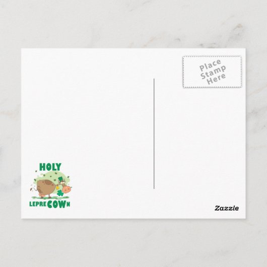 HOLY LepreCOWn T-shirts en cadeautjes Briefkaart (Achterkant)