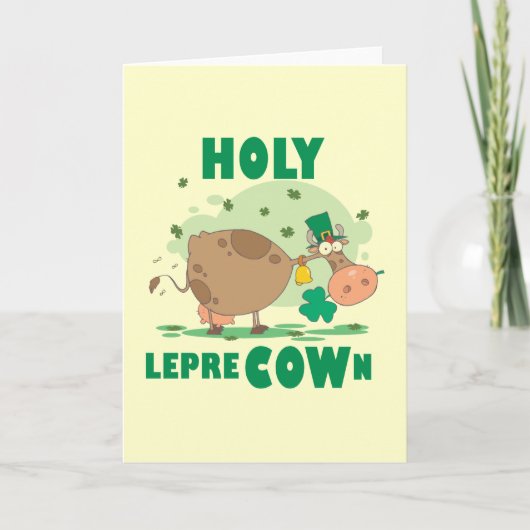 HOLY LepreCOWn T-shirts en cadeautjes Kaart (Voorkant)
