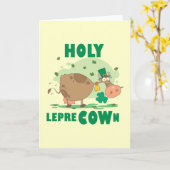 HOLY LepreCOWn T-shirts en cadeautjes Kaart (Gele Bloem)