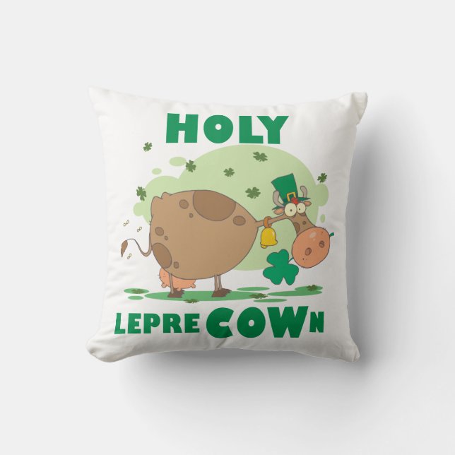 HOLY LepreCOWn T-shirts en cadeautjes Kussen (Voorkant)