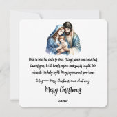 Holy Light – Tender Nativity  Feestdagenkaart (Achterkant)