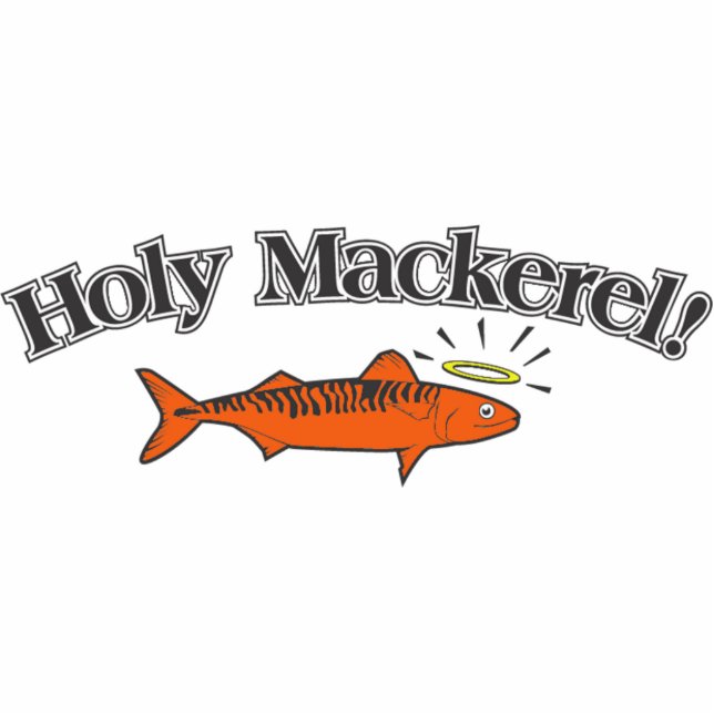 Holy Mackerel Funny Gevist Fotobeeldje Ornament (Voorkant)