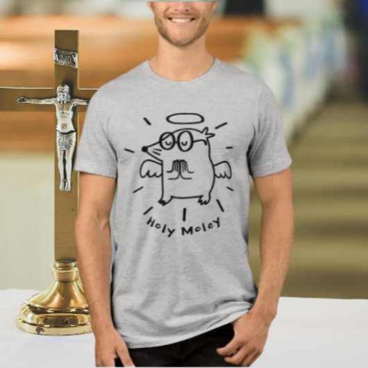Holy Moley | Funny Angel Mole Illustratie Shirt