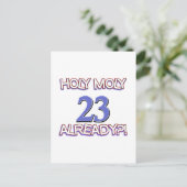 Holy Moly 23 al jarig Ontwerp Briefkaart (Staand voorkant)