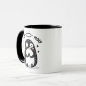 Holy Moly Cute Praying Mole Mug – Funny Animal Pun Mok (Voorkant links)