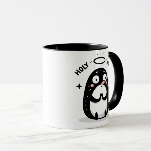 Holy Moly Cute Praying Mole Mug – Funny Animal Pun Mok (Voorkant rechts)