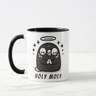 Holy Moly Cute Praying Mole Mug – Sparkly Animal Mok
