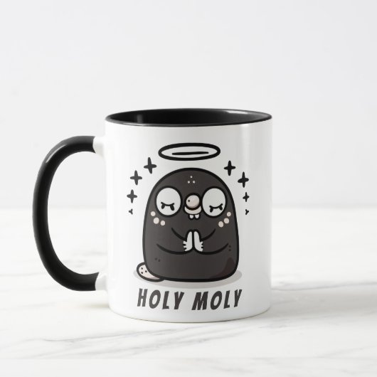 Holy Moly Cute Praying Mole Mug – Sparkly Animal  Mok (Links)