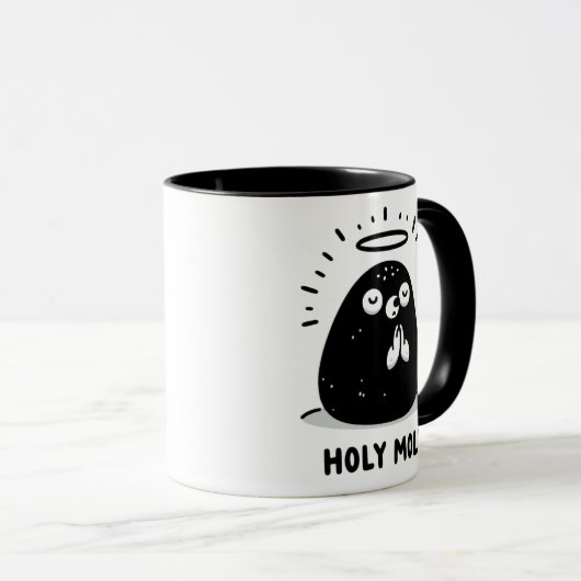 Holy Moly Floating Mole Mug – Cute Praying Pun  Mok (Voorkant rechts)