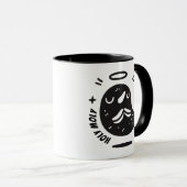 Holy Moly Mustache Mole Mug – Funny Floating Mok (Voorkant rechts)