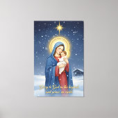 Holy Mother & Baby Jesus Stretched Canvas Print (Voorkant)