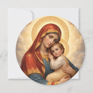 Holy Mother of God – Divine Love & Protection´11 Feestdagenkaart