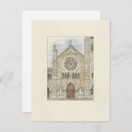 Holy Name Cathedral Card Aankondiging (Voorkant / Achterkant)