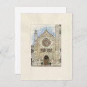 Holy Name Cathedral Christmas Save the Date Card Aankondiging (Voorkant / Achterkant)