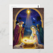 Holy Nativity Christmas Briefkaart (Voorkant / Achterkant)