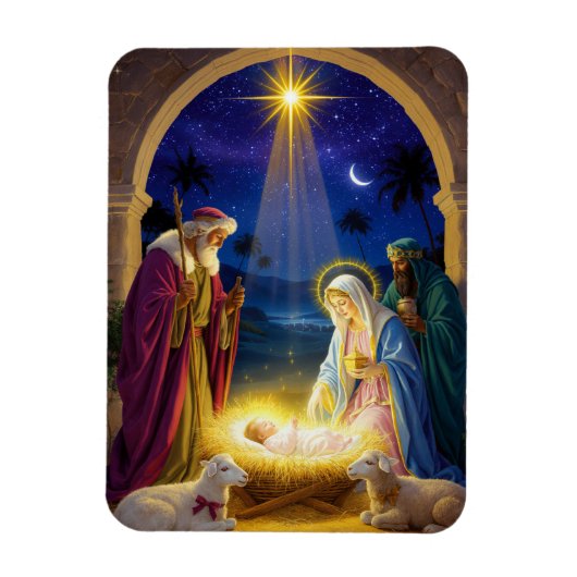 Holy Nativity Christmas Magneet (Verticaal)