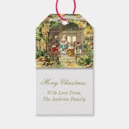 Holy Nativity Scene Gift Label Cadeaulabel