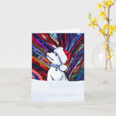 Holy Night Christmas Westie Pup Kaart (Gele Bloem)